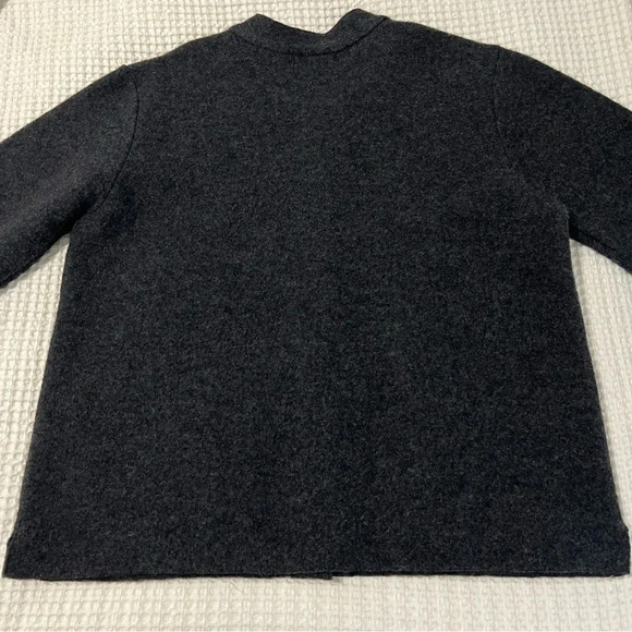 Deane & White Sweater Jacket Women’s Medium Gray Wool Pockets Cardigan Vtg - Picture 4 of 13